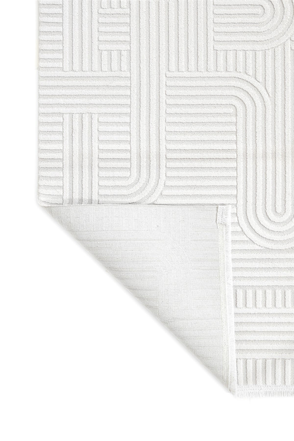 Nova - Maze Takma Saçaklı Modern Oturma Odası, Antre ve Mutfak Halısı