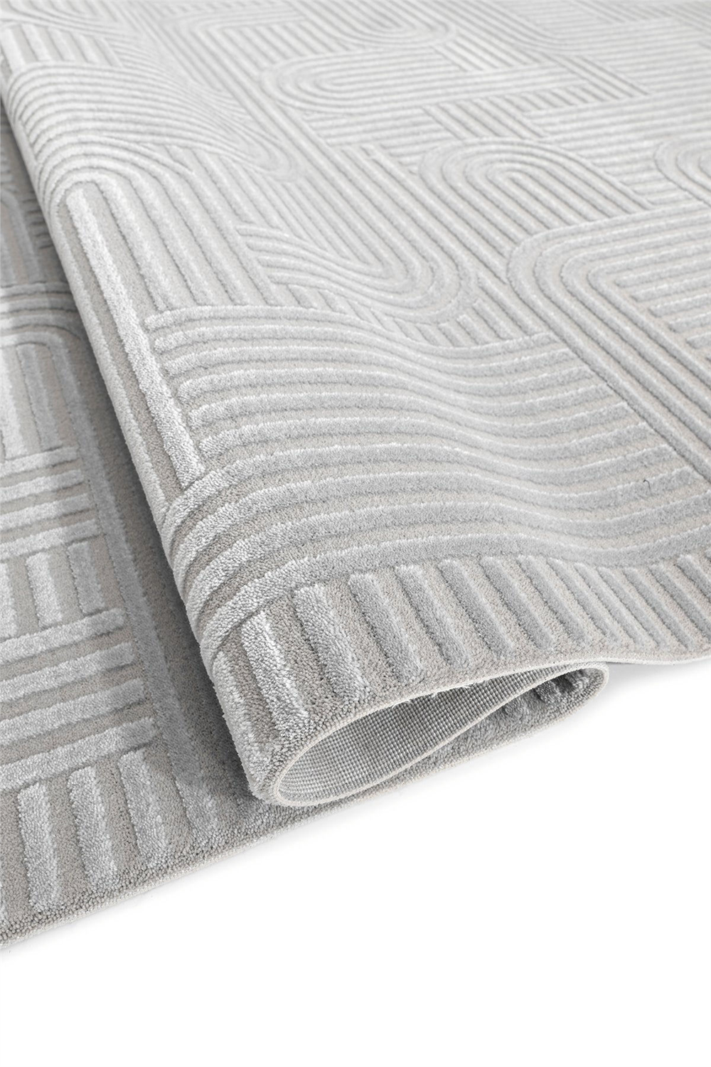 Nova - Wavy Takma Saçaklı Modern Oturma Odası, Antre ve Mutfak Halısı