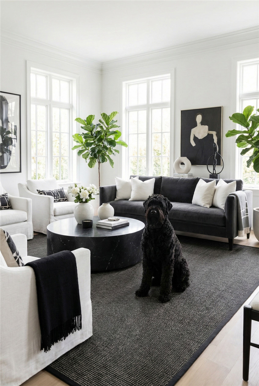 Suit SU04 Anthracite Biye 10 Black Doğal Sisal Halı
