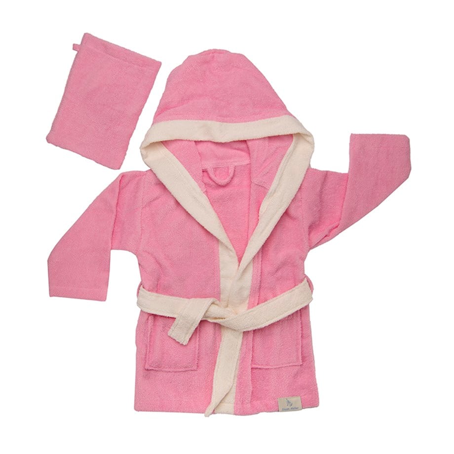 Nakışsız Pembe Bornoz 