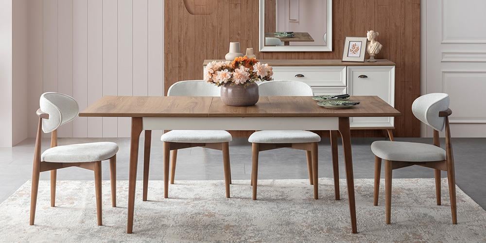 Ada Beyaz Ceviz Yemek Odası