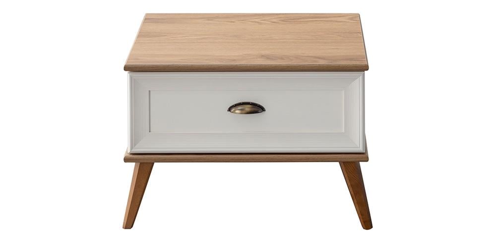 Ada Çekmeceli Beyaz Komodin