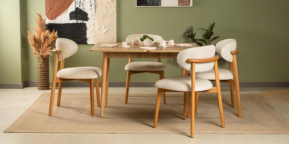 Ala Ceviz Katlanan Mutfak Masa Takımı