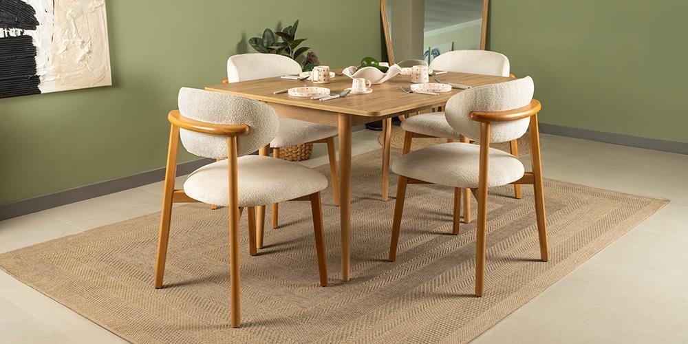 Ala Ceviz Katlanan Mutfak Masa Takımı