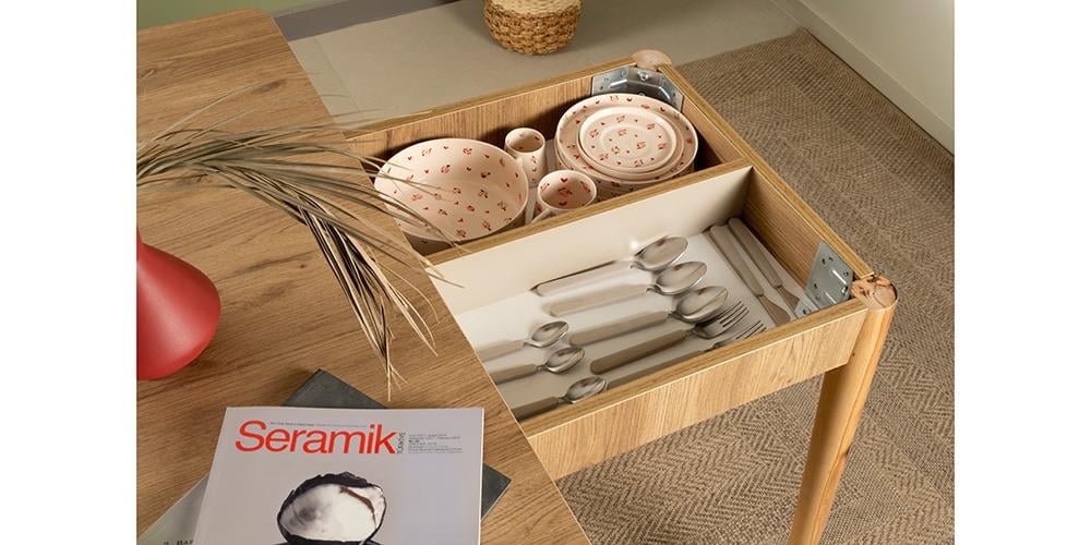 Ala Ceviz Katlanan Mutfak Masa Takımı