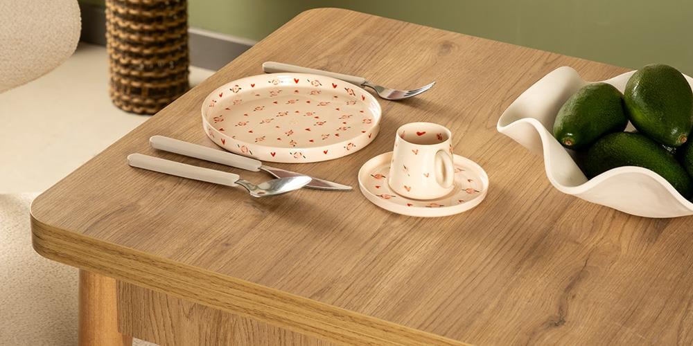 Ala Ceviz Katlanan Mutfak Masa Takımı