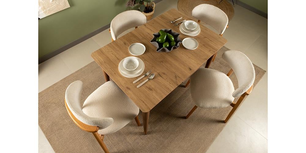 Ala Ceviz Mutfak Masa Takımı