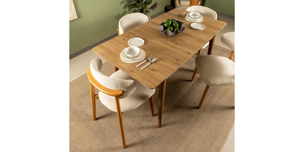 Ala Ceviz Mutfak Masa Takımı