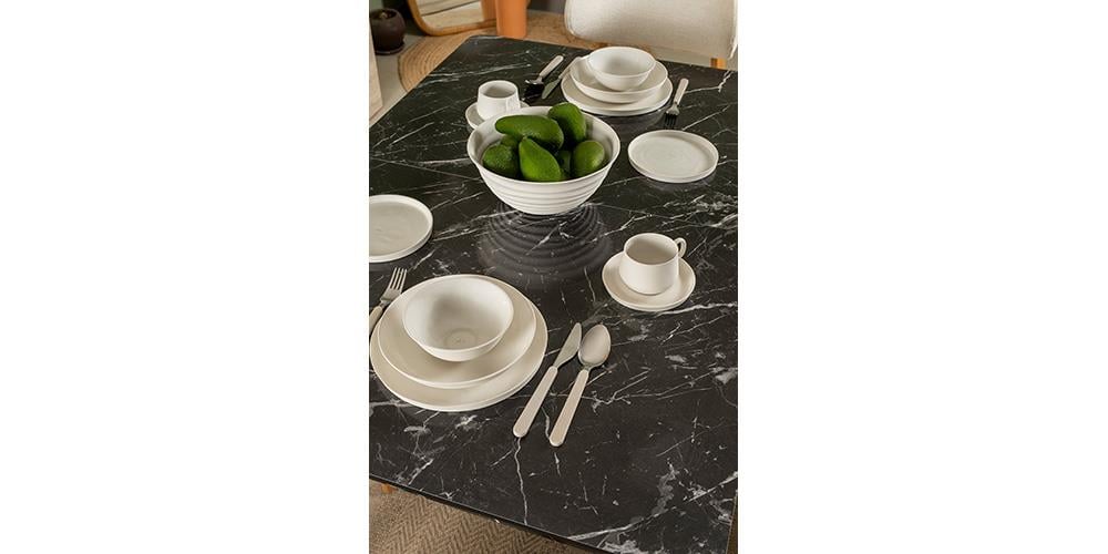 Ala Siyah Mermer Mutfak Masa Takımı