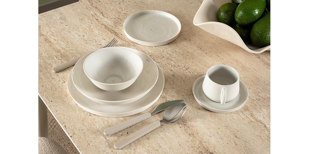 Ala Traverten Mutfak Masa Takımı