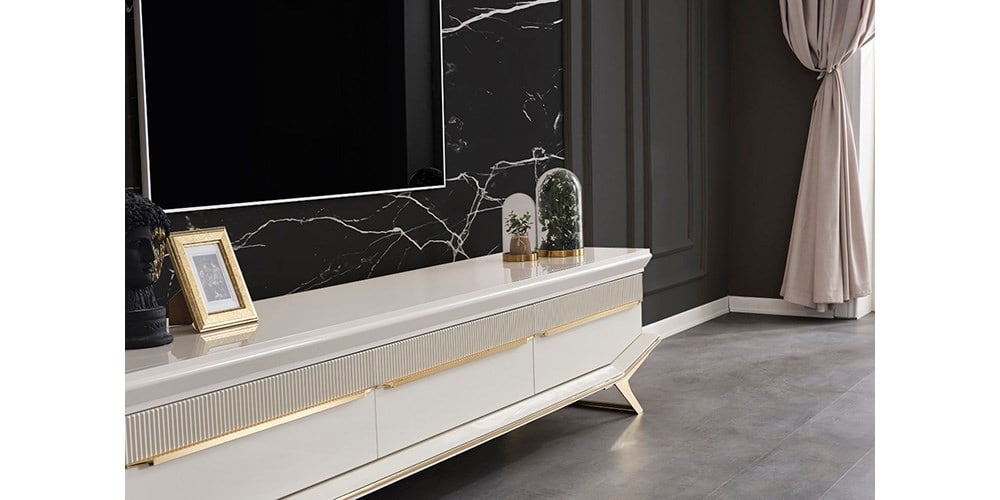 Angel Beyaz Gold TV Ünitesi