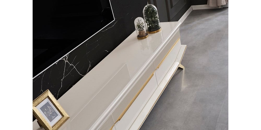 Angel Beyaz Gold TV Ünitesi