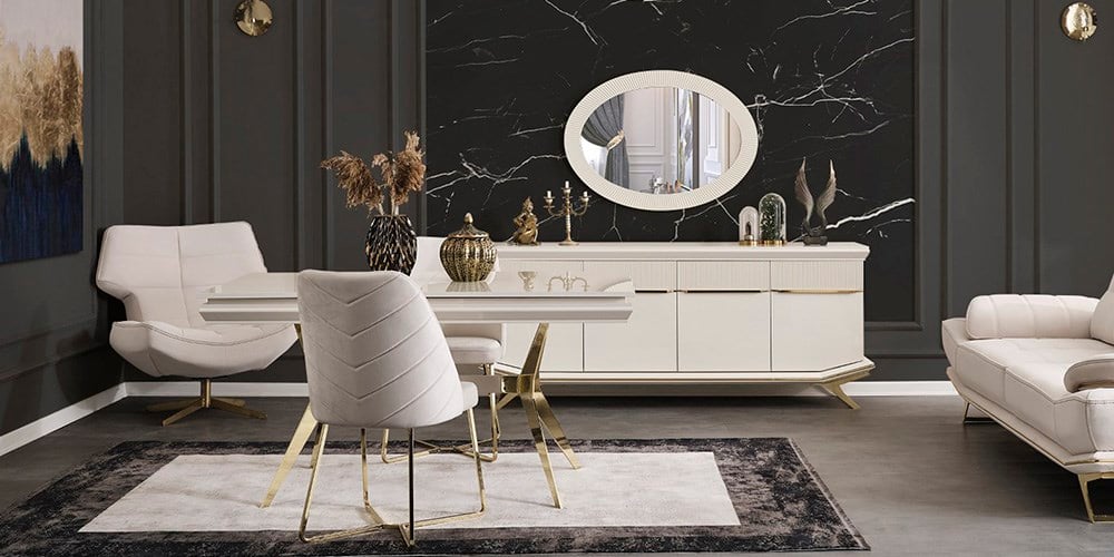 Angel Gold Ayaklı Yemek Odası