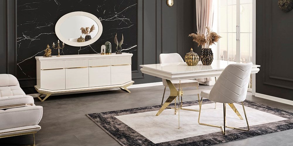 Angel Gold Ayaklı Yemek Odası