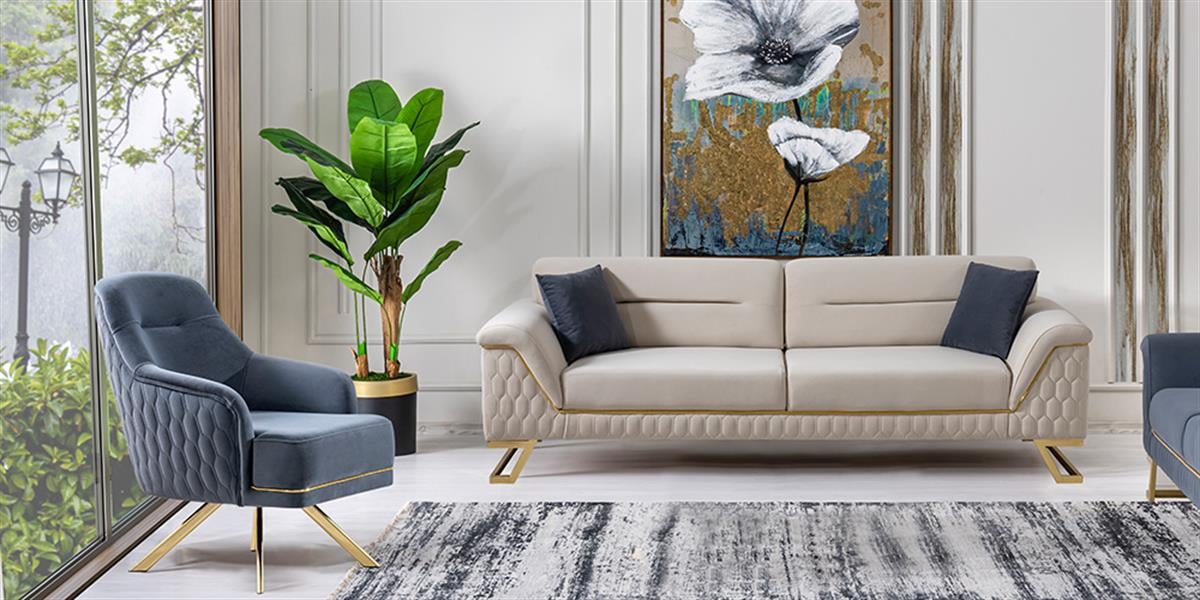 Artoo Gold Metal Koltuk Takımı