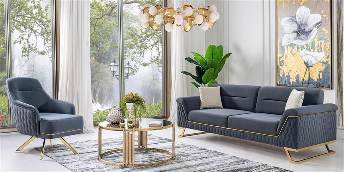 Artoo Gold Metal Koltuk Takımı