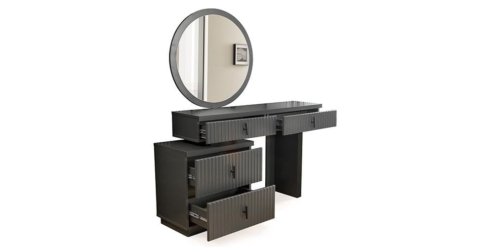 Asel Antrasit Aynalı Şifonyer