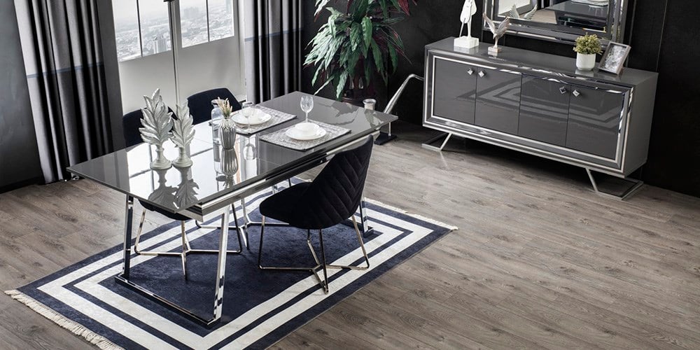 Asos Gümüş Ayaklı Yemek Odası