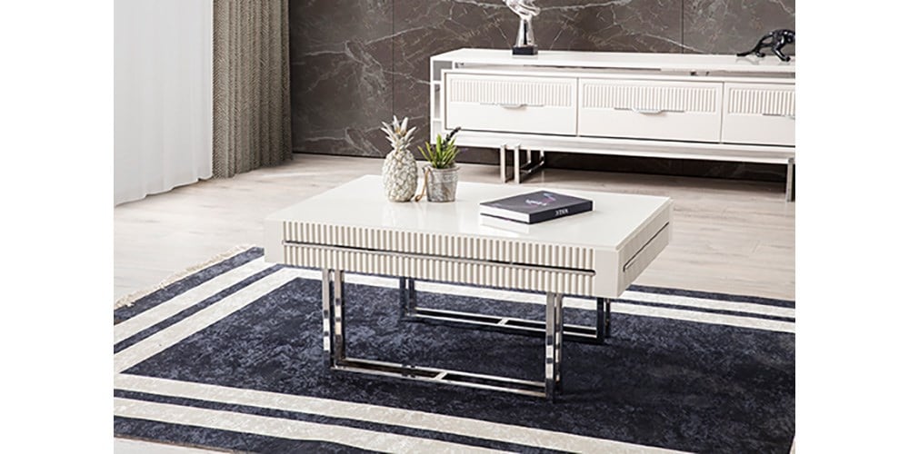 Aspendos Gümüş Orta Sehpa