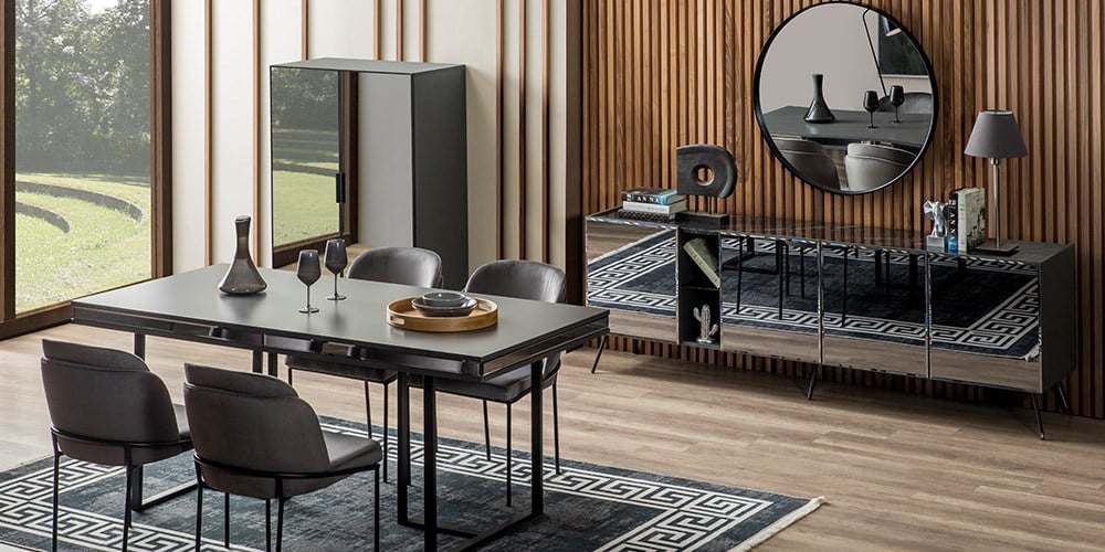Bronze Antrasit Yemek Odası