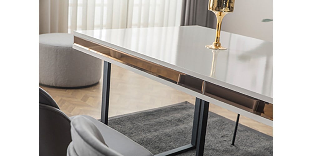 Bronze Aytaşı Yemek Masası