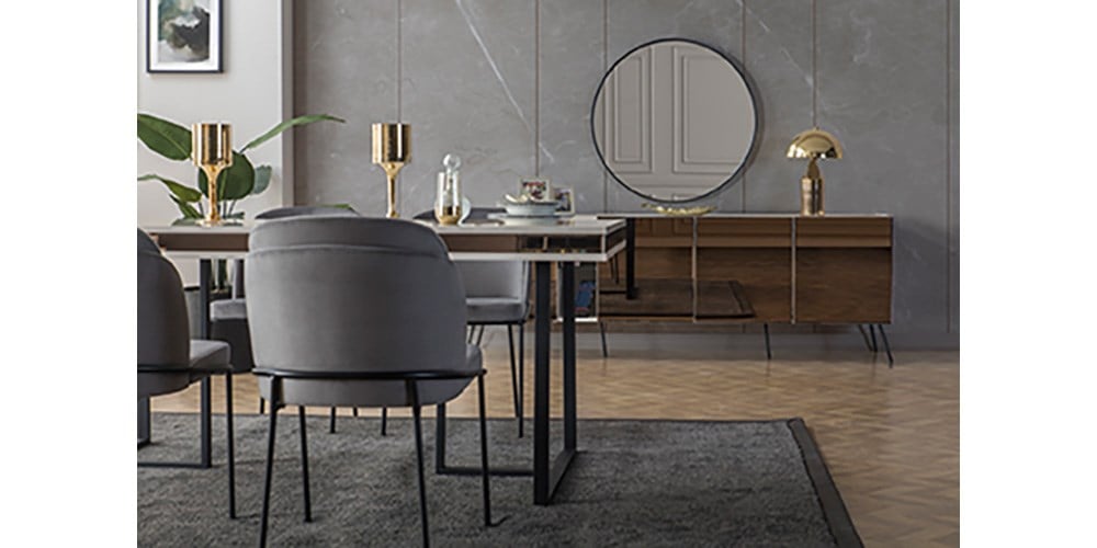 Bronze Aytaşı Yemek Odası