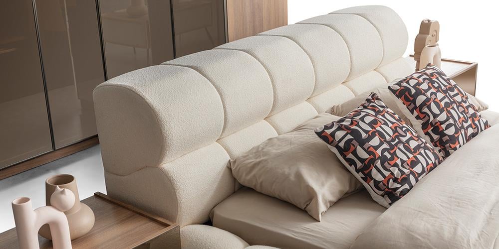 Bronze Beyaz Bazalı Karyola