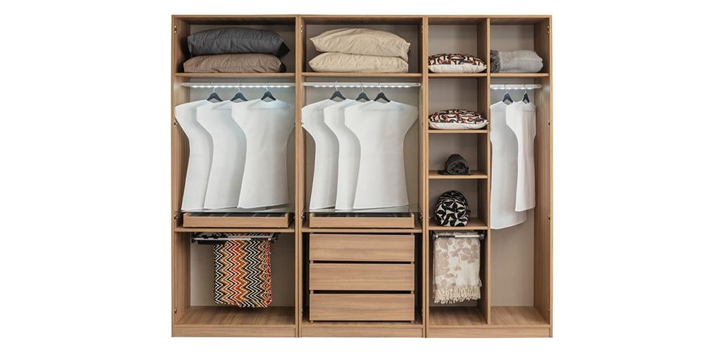 Bronze Ceviz 6 Kapaklı Dolap