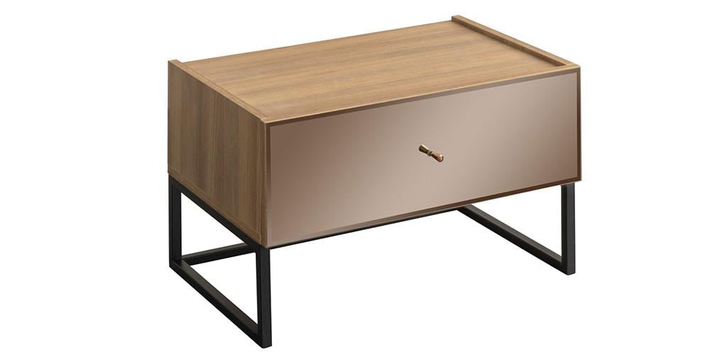 Bronze Ceviz Çekmeceli Komodin 