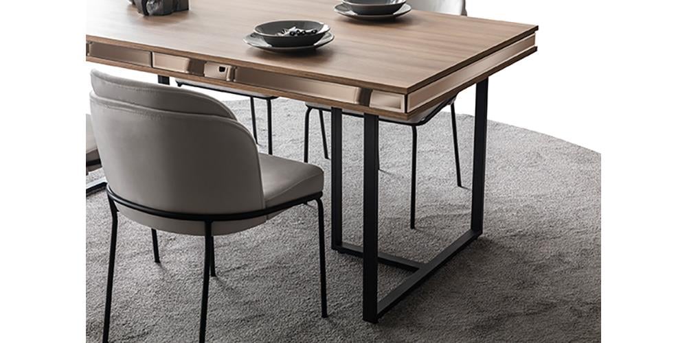 Bronze Ceviz Yemek Masası