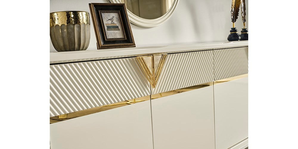 City Gold Ayaklı Aynalı Konsol