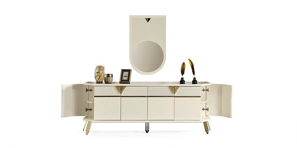 City Gold Ayaklı Aynalı Konsol