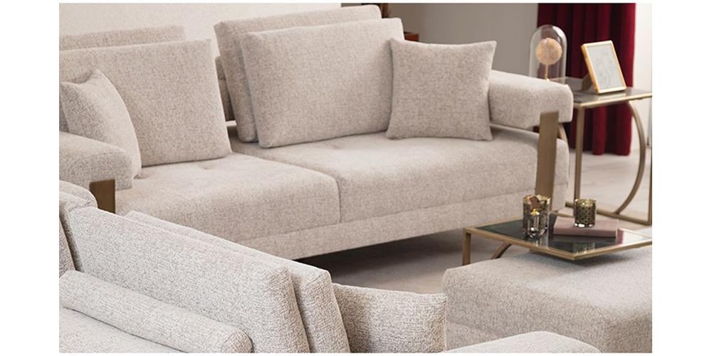 Deep Living Antik Yataklı Üçlü Koltuk