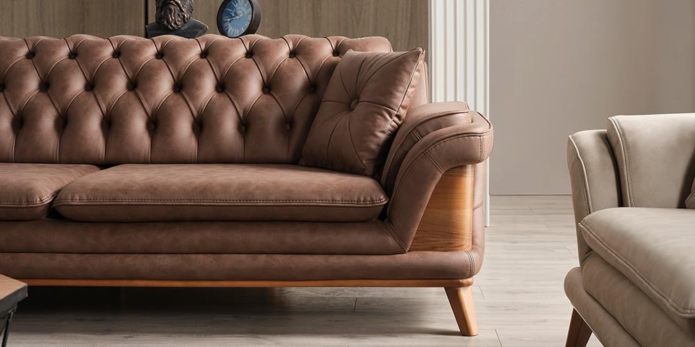 Deniz Kahve Üçlü Koltuk