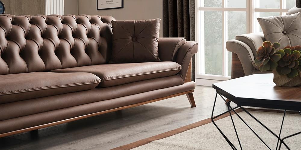 Deniz Kahve Üçlü Koltuk