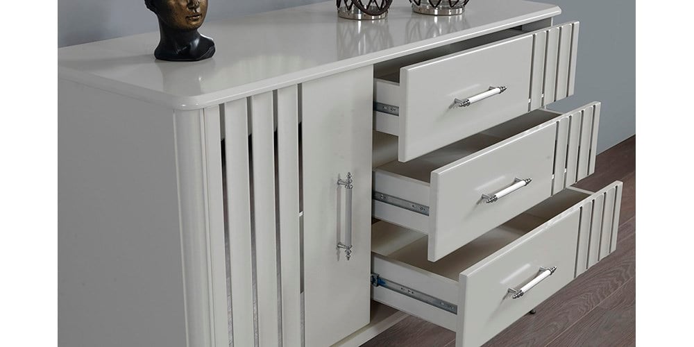 Erva Gümüş Aynalı Şifonyer