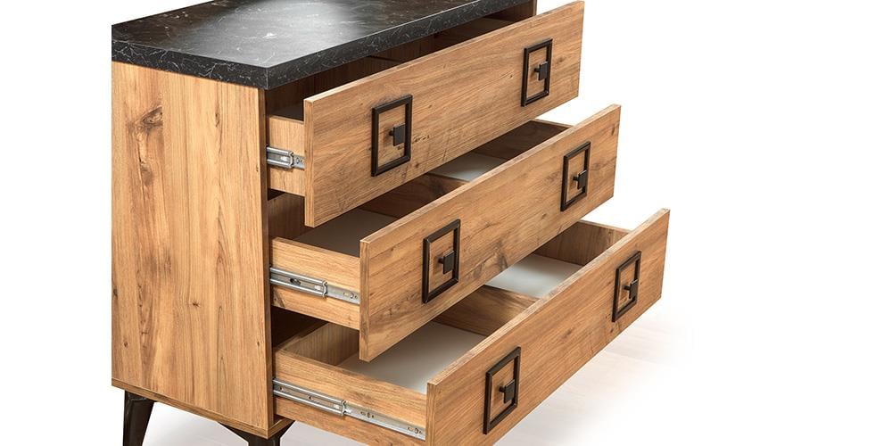 Eymen Ceviz Aynalı Şifonyer