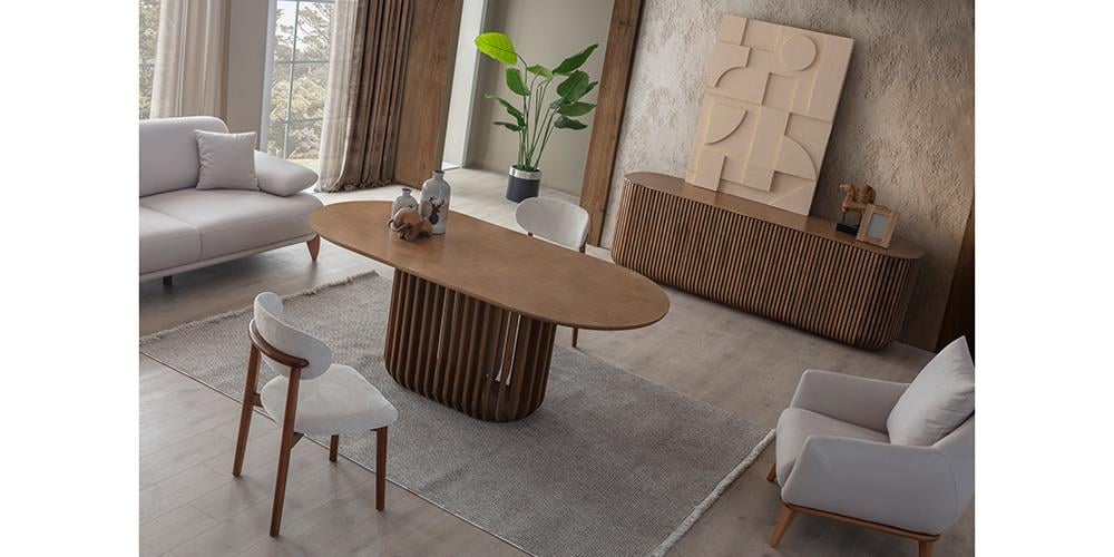 Fold Ceviz Yemek Masası