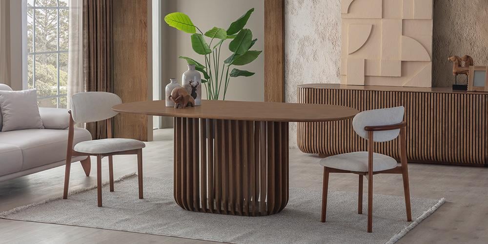 Fold Ceviz Yemek Masası