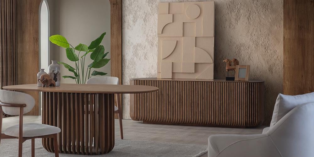 Fold Ceviz Yemek Masası