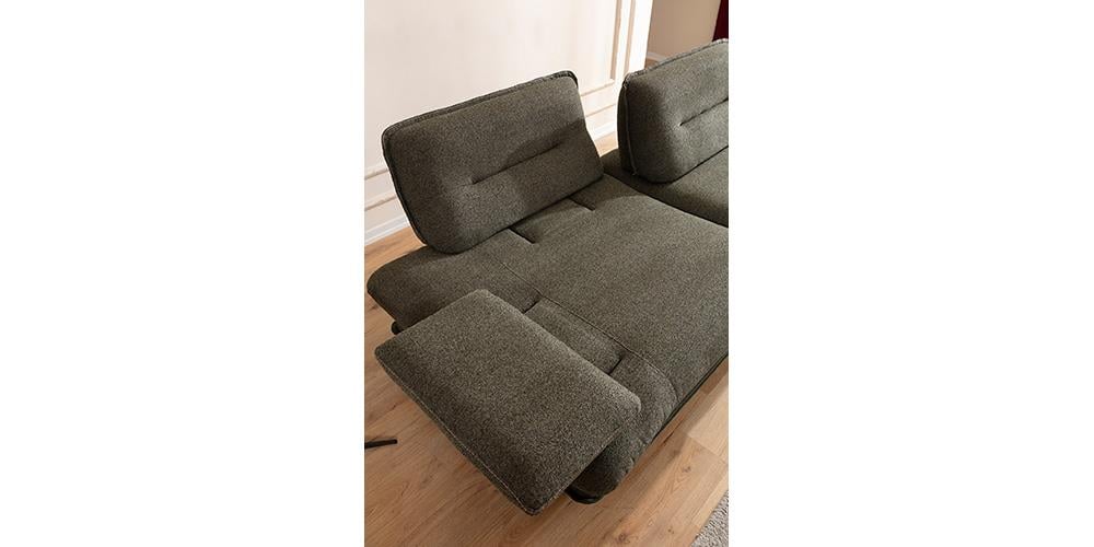 Gradyan Yeşil Mekanizmalı Üçlü Koltuk