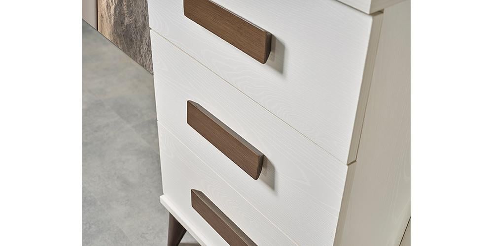 Hazal Aynalı Beyaz Şifonyer