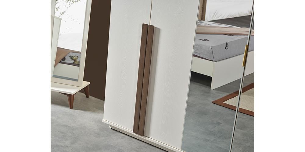 Hazal Beyaz Kapaklı Yatak Odası 