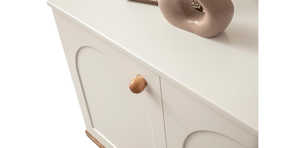 Henna Aynalı Beyaz Konsol