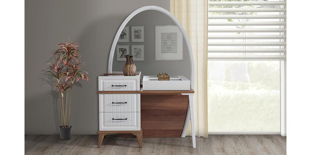 İpek Ceviz-Beyaz Yatak Odası