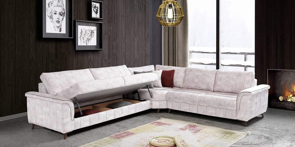 Klas Yataklı Sandıklı Köşe Koltuk