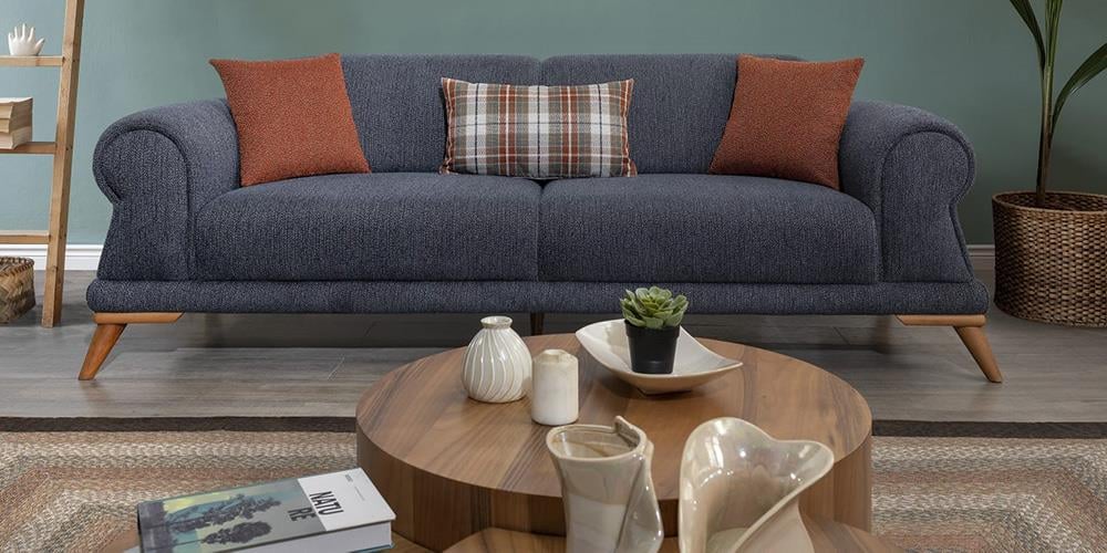 Konfor Rahat Üçlü Koltuk