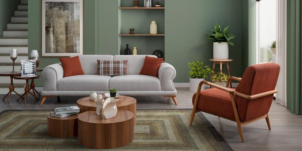 Konfor Rahat Üçlü Koltuk