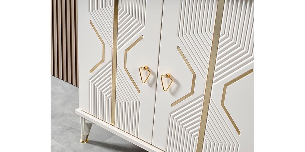 Kristal Gold  Aynalı Konsol