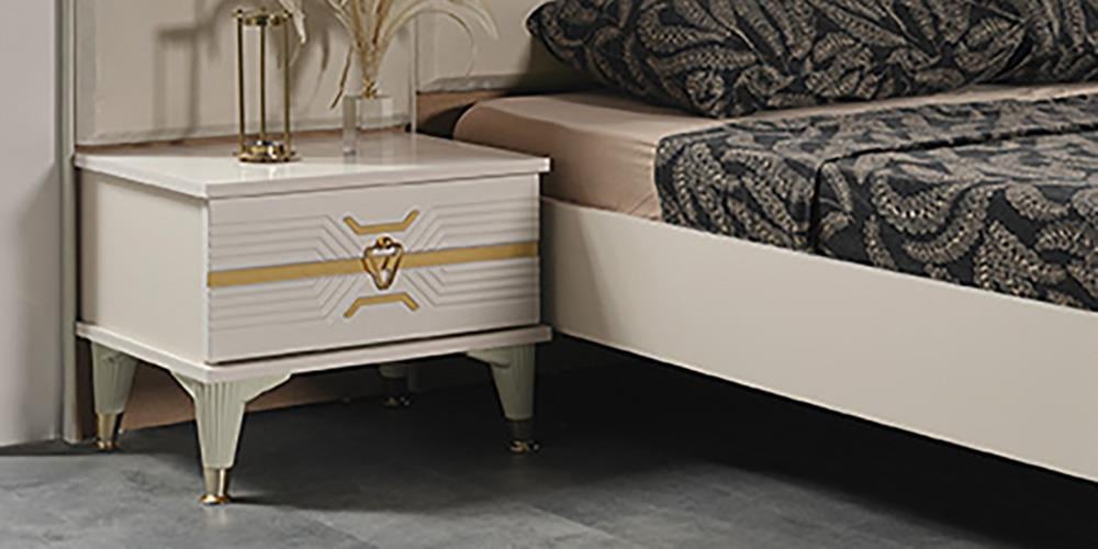 Kristal Gold Çekmeceli Komodin